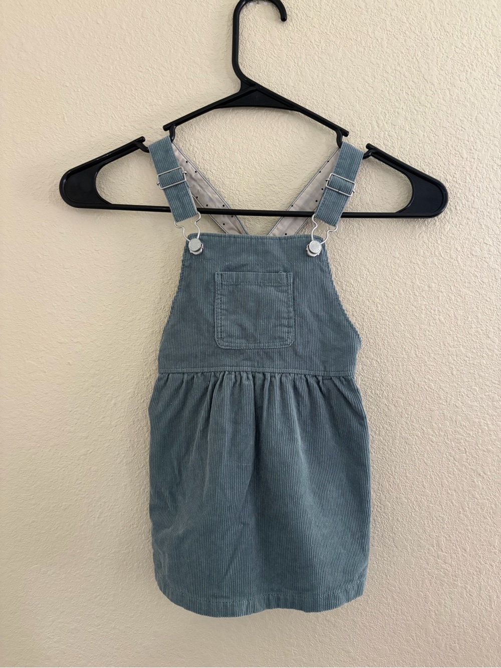 Zara Baby Dusty Blue/Green Corduroy Pinafore Dress